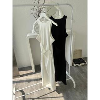 Đầm thun ôm Body cut out xẻ tà dáng dài_Lin Dress