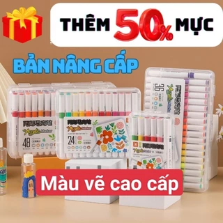 [MÀU VẼ CAO CẤP] Bút Màu Acrylic Marker - Vẽ Trên Mọi Chất Liệu - Có Thể Vẽ Chồng Màu - Loại12/24/36/48/60 màu tùy chọn