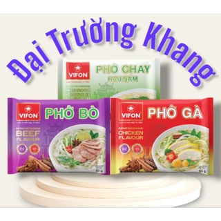 (cty giá gốc)Set 10 Gói: Phở Bò - Phở Gà - Phở Chay Rau Nấm 65gr