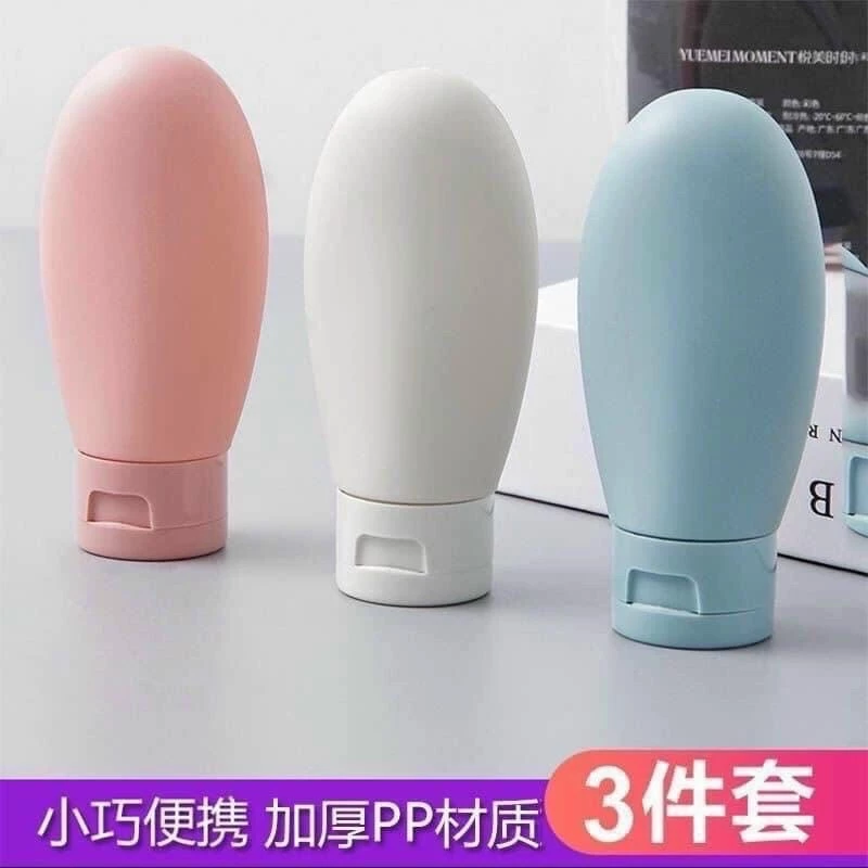 -Set 3 Chai - Chiết Dầu Gội Sữa Tắm 60ml Siêu Tiện Lợi