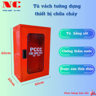 Tủ vách tường, tủ đựng thiết bị PCCC, tủ đựng bình chữa cháy, tủ đựng lăng phun, cuộn vòi, van góc