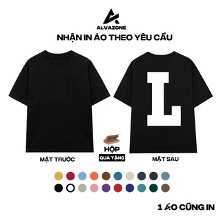 [NHẬN IN THEO YÊU CẦU] Áo Thun Oversize Tay Lỡ Alva Mẫu L Cotton 100% ALVAZONE