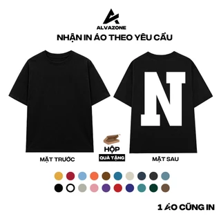 [NHẬN IN THEO YÊU CẦU] Áo Thun Oversize Tay Lỡ Alva Mẫu N Cotton 100% ALVAZONE