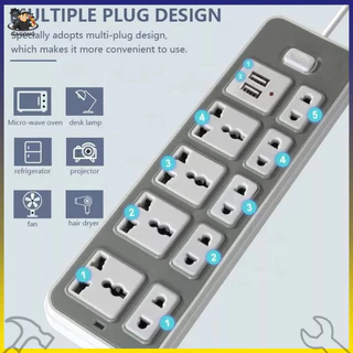 【🚚FREESHIP / HCM】Ổ Cắm Điện Power Strip 2 USB，5 plugs, , 9 universal socket wire long 1.8 meters - Hàng Chính Hãng