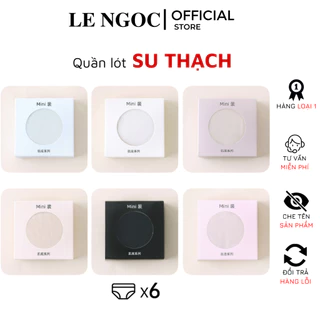 Set 6 Quần Lót Nữ Su Thạch Tàng Hình Thiết Kế Hộp Mini Tiện Lợi Không Lộ Viền Lê Ngọc 339