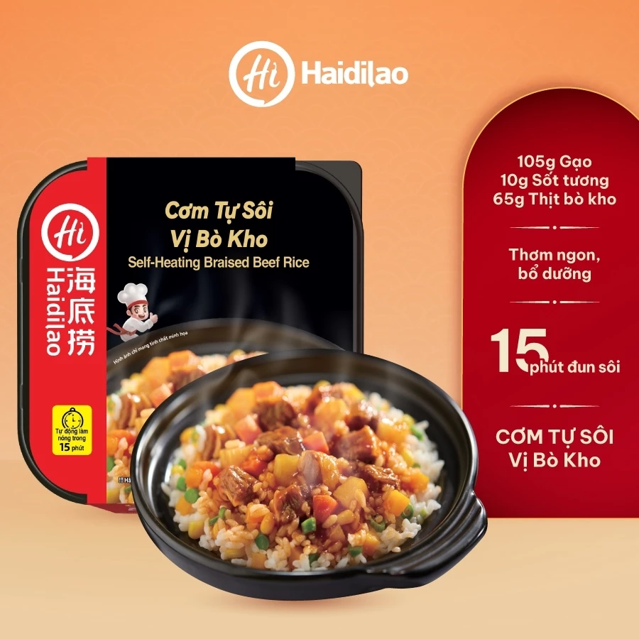 Cơm tự sôi Haidilao phiên bản Việt- Cơm Bò Kho