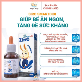 Siro Kẽm SmartBiBi ZinC Giúp bé ăn ngon, giảm biếng ăn và tăng sức đề kháng tốt 30ml