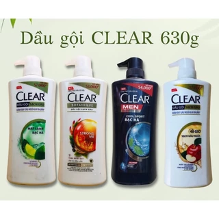 Dầu gội CLEAR mát lạnh bạc hà chai 630g