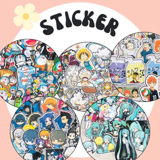 Bộ Sticker Ngẫu Nhiên Anime 20 tờ chống nước nhẹ (One Piece, Kimetsu, Conan, Hakiyuu, BlueLock, Inuyasha)