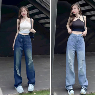 Thời Trang Nữ Bigsize Quần Jeans Baggy Cao Cấp Đủ Size 55-90KG
