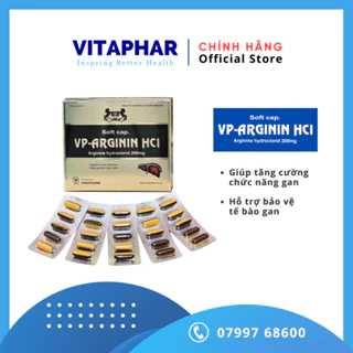 Thực phẩm bảo vệ sức khỏe VP-ARGININ HCL (Giúp tăng cường chức năng gan và bảo vệ tế bào gan) - Hộp 60 viên