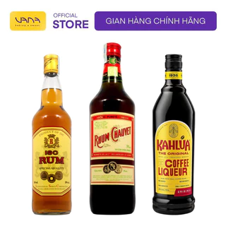 NGUYÊN LIỆU LÀM BÁNH TIRAMISU, KEM CAFE, HƯƠNG RUM HIỆU ISC, CHAUVET, HƯƠNG CAFE HIỆU KAHLUA CHAI LỚN 700ML, 1L