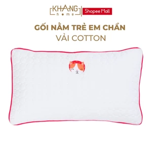 Gối Trẻ Em Thêu Hoạt Hình Ruột Lông Vũ Khang Home - An Toàn, Êm Ái Và Thoáng Mát Cho Bé 30x50cm