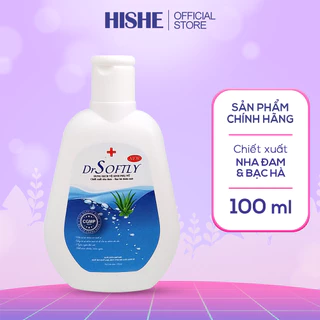 Dung dịch vệ sinh phụ nữ DrSoftly 100ml - tinh chất nha đam, bạc hà