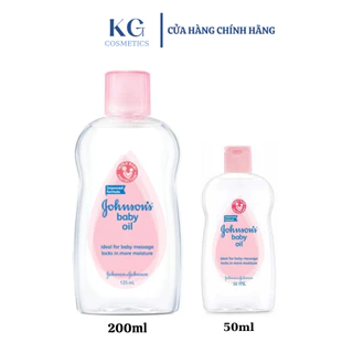 Dầu mát xa dưỡng ẩm Johnson's baby oil massage pink 200ml / 50ml