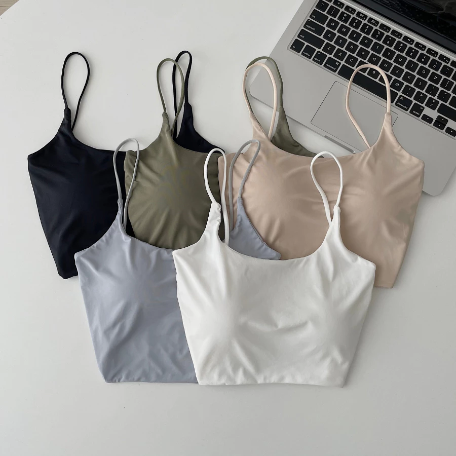 Áo bra nữ 2 dây có mút chất vải bo gân mịn ZISI - 10550 - Jemcloset