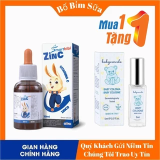 Smartbibi ZinC Bổ Sung Kẽm Hữu Cơ Và Vitamin C Hỗ Trợ Cải Thiện Bé Biếng Ăn Hộp 30ml Hàng Chính Hãng