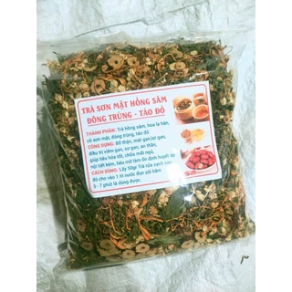 Trà Sơn Mật Hồng Sâm Đông Trùng-Táo Đỏ giúp Thanh nhiệt, giải độc và ngủ ngon Túi 1kg