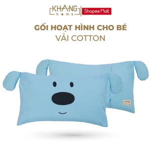 Gối Trẻ Em Hoạt Hình Ruột Lông Vũ ( Microfiber) Khang Home - An Toàn, Êm Ái Và Thoáng Mát Cho Bé 30x50cm