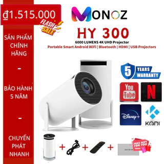 ⭐HY300⭐Máy chiếu mini HY300 Full HD android 11.0 Bluetooth 5.0 cho điện thoại máy chiếu phim Bảo hành 5 năm