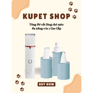 Tông đơ cắt lông chó mèo đa năng 4 in 1 Cao Cấp KUPETSHOP