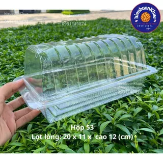 50 Hộp Nhựa Đựng Bánh Cuộn, Bánh Bông Lan Trứng Muối, Bánh Mì Hoa Cúc, Bánh Bao [H53]