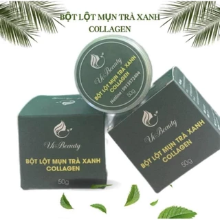 Bột lột mụn trà xanh collagen-Vibeauty