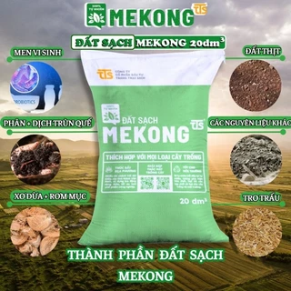 Đất sạch Mekong 20dm3 đã qua xử lý chuyên trồng rau, hoa, kiểng