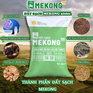 Đất sạch Mekong 50dm3 đã qua xử lý chuyên trồng rau, hoa, kiểng