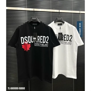 🔥Dsq2 Hot🔥Áo Thun Nam Nữ Dsq2 Cersi09 Milano Ngực Hình Lá In 5D Cao Cấp Chất Liệu Cotton Thoáng, Áo DSQ In Lá Trẻ Trung