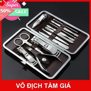 Bộ bấm móng tay 12 món, cắt tỉa móng tay, lấy ráy tai tiện lợi, nặn mụn, bộ cắt móng tay]