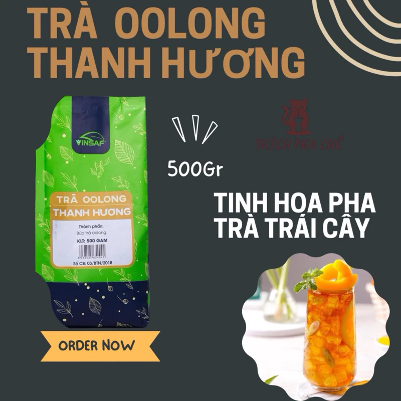 trà olong thanh hương VINSAF 500gr nguyên liệu pha chế