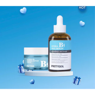 combo dưỡng ẩm kem dưỡng, serum b5 pretty skin