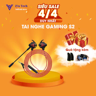 Tai Nghe Gaming S2 Tai Nghe Có Dây Chơi Game Chống Ồn Có Mic In Ear Đàm Thoại Âm Thanh Super Bass, Dây Chống Rối