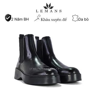 [Breakthrough Chunky CHELSEA Boots Lemans] - BST độc quyền, đế cao 6cm Full cao su nguyên khối Da bò nguyên tấm BH 24T