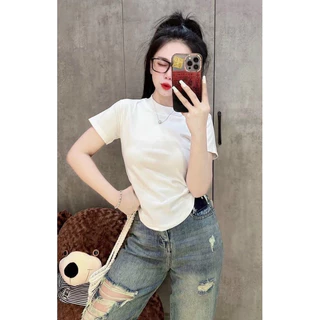 [ Rẻ vô địch ] Áo thun babytee chất cotton khô 3158 form vừa trơn