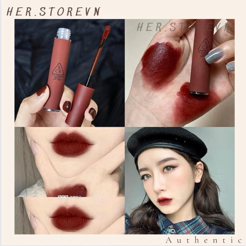 Son Kem 3CE Velvet Lip Tint Màu TAUPE - Đỏ Nâu Trầm