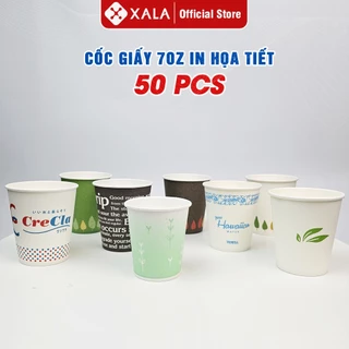 50 Chiếc Cốc Giấy 210ml - Ly Giấy 7oz NHẬP KHẨU HÀN QUỐC