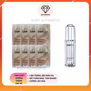 Gói sample Tinh chất siêu dưỡng trắng CNP Rx mờ thâm nám tàn nhang- Skin Rejuvenating Miracle Essence 1ml,Ruby Authentic