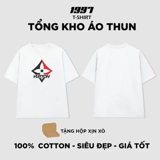 Áo thun trắng LOUIS-VUITTON đứng form áo thun cổ tròn L-V thời trang áo oversize LV008