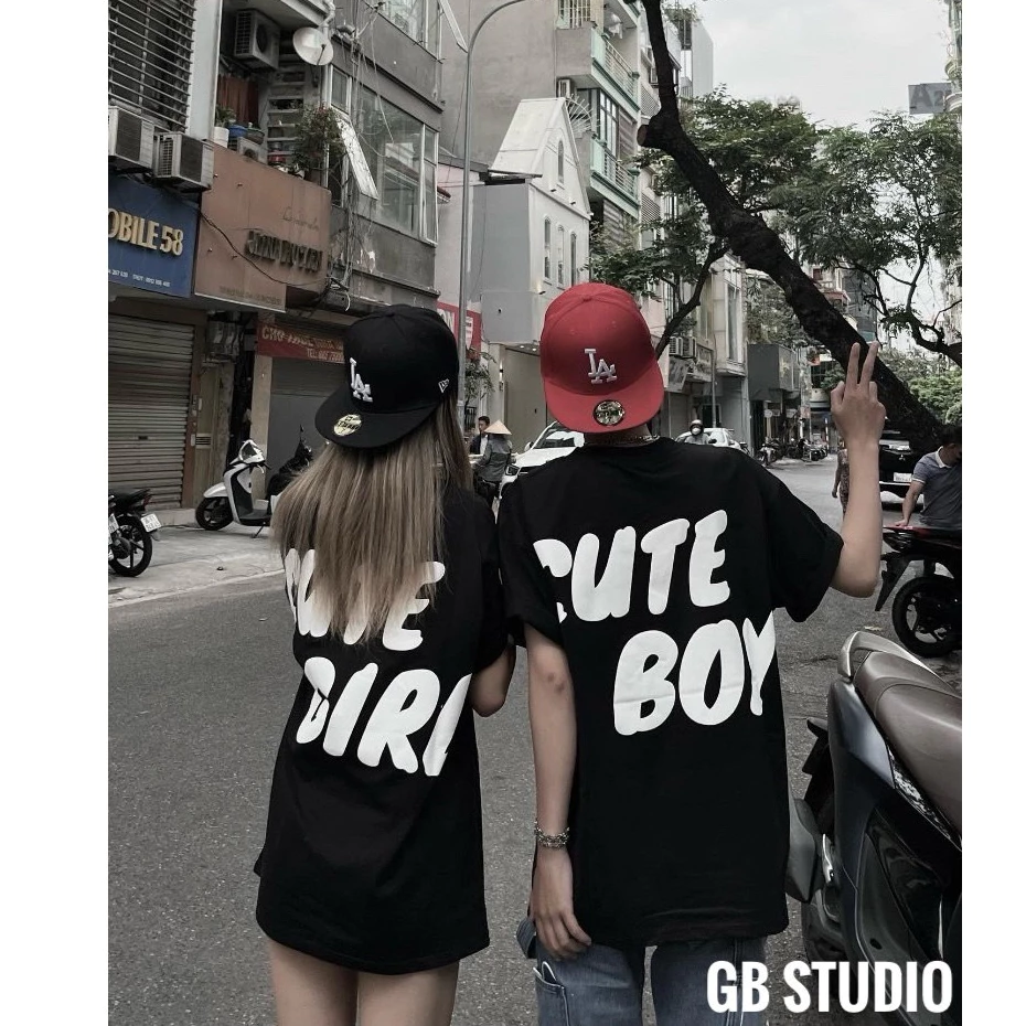 Áo Thun Unisex Trendy 2024 Cute Boy Cute Girl Form Nam Nữ Vải 100% Cotton Cực Hottrend 2024