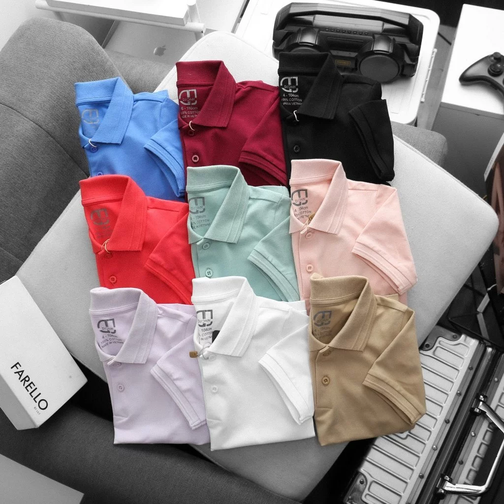 Áo thun polo bé trai xuất dư xịn chất cotton sấu mịn in họa tiết cao cấp , 3bros kho xuất khẩu