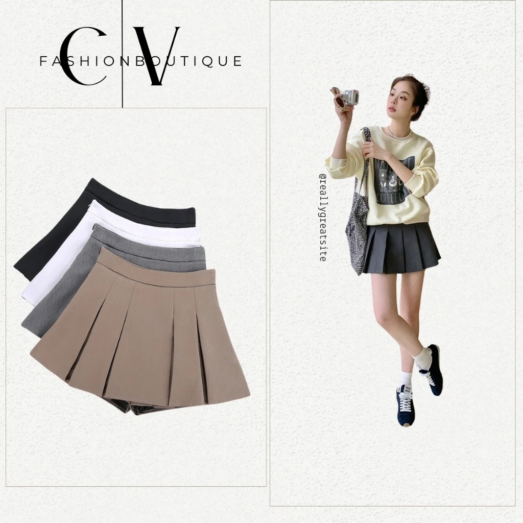 Chân váy dáng ngắn đẹp ly to nữ tính chất Tuyết Mưa Hàn Cao Cấp, Chân váy nữ tennis bản ly to trẻ trung mặc đi chơi cv18