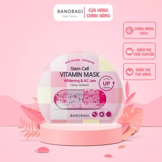 [HỘP 10 MIẾNG] Mặt Nạ Giấy hỗ trợ giảm mụn, trắng da BANOBAGI Stem Cell Vitamin Mask  AC Care 30ml