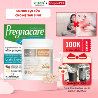 Viên uống Pregnacare sau sinh bổ sung canxi sữa Bioisland Milk Calcium bone care 150 viên