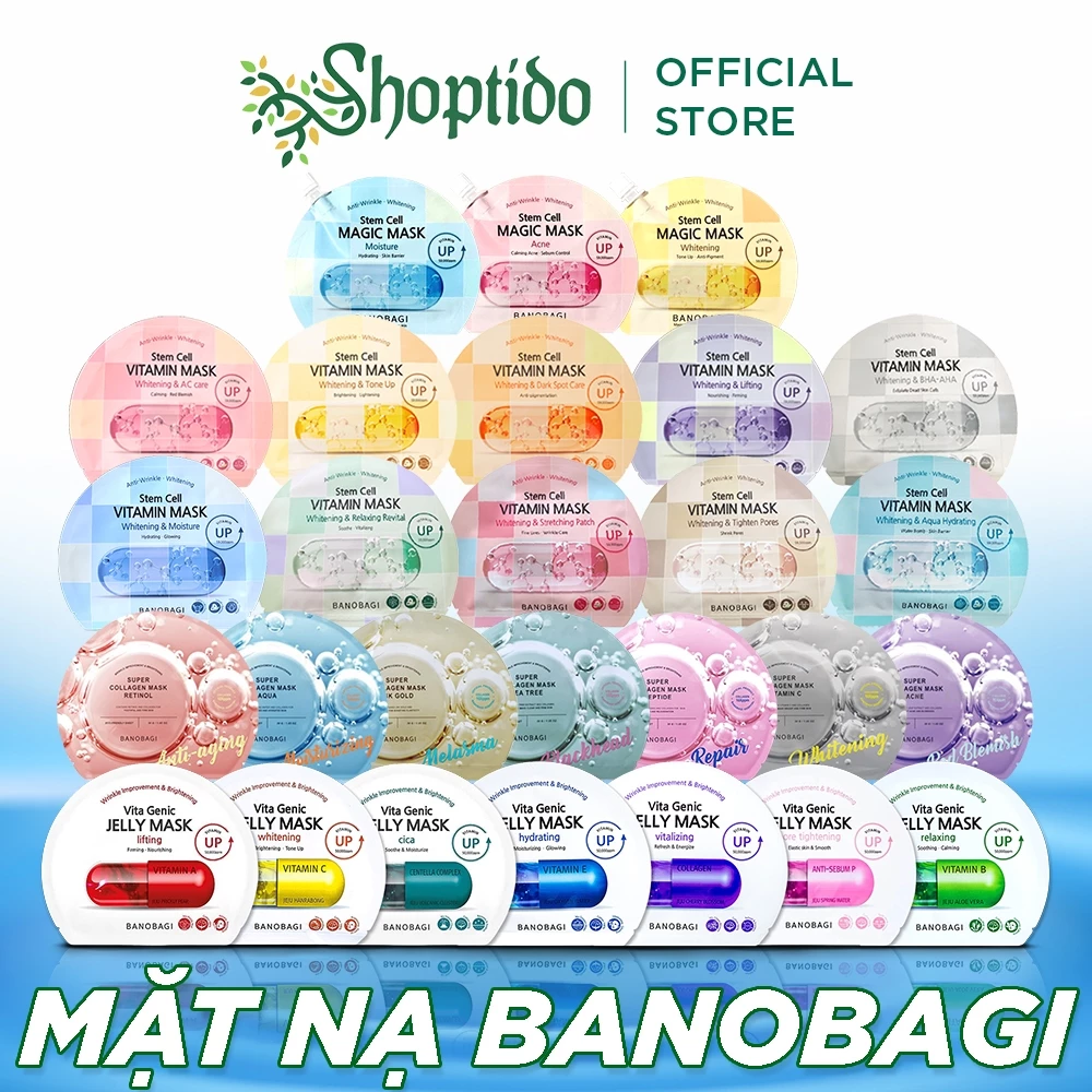 Mặt nạ BANOBAGI dưỡng da dưỡng ẩm ngừa lão hóa phục hồi da 30g NPP Shoptido