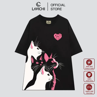 Áo Thun Local Brand Unisex LOVELY CATS Premium 100% Cotton LAVICHI - LC025