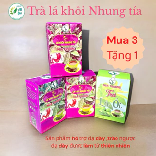 [Mua 3 tặng 1] Combo 3 Hộp Trà Lá Khôi Nhung Tía Hỗ Trợ Loét Dạ Dày, Đại Tràng, Nguyên Liệu Tự Nhiên