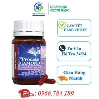 PM Procare Diamond - Vitamin Tổng Hợp Cho Phụ Nữ Có Thai Và Cho Con Bú (Hộp 30 Viên)