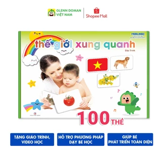 Flashcard Cho Bé - Bộ Thẻ Dạy Trẻ Thế Giới Xung Quanh theo phương pháp Glenn Doman (100 Thẻ)